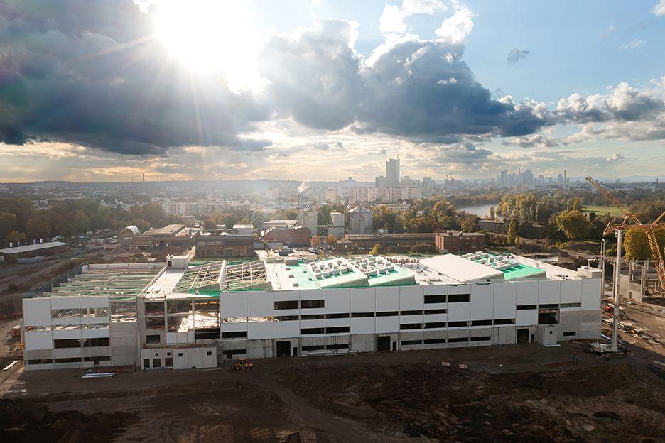 Blick auf die Baustelle der Fabrik der Zukunft von Samson.