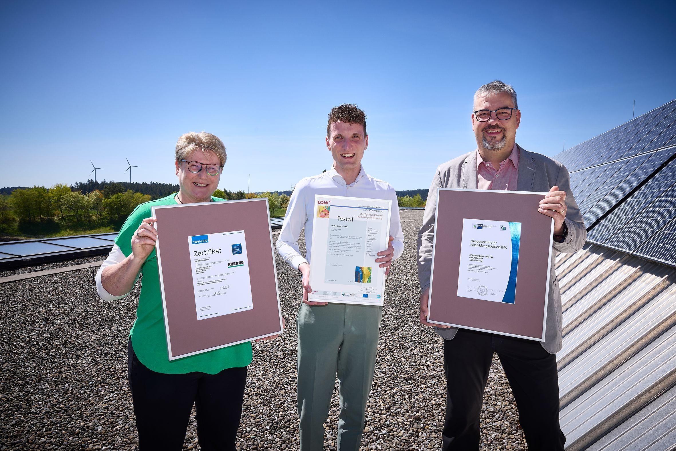 Arburg-Ausbildung erneut dreifach zertifiziert