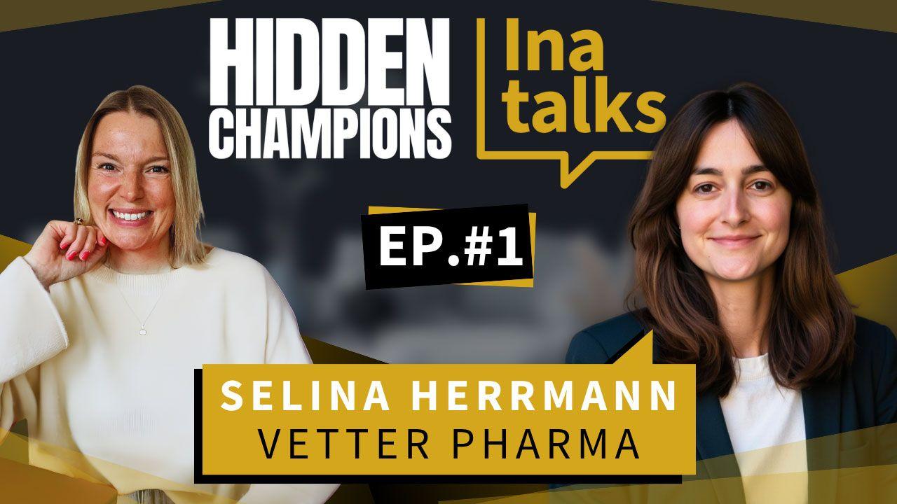 Porträt von Ina, Host von „Ina talks Hidden Champions“, und Selina Herrmann von Vetter Pharma