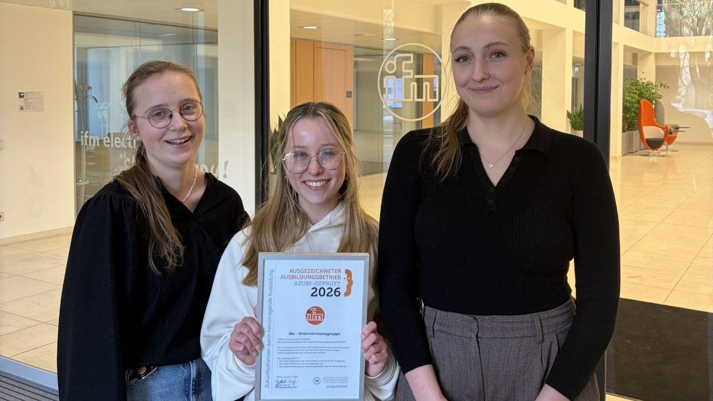 Erneut ausgezeichnet: ifm als Ausbildungsbetrieb